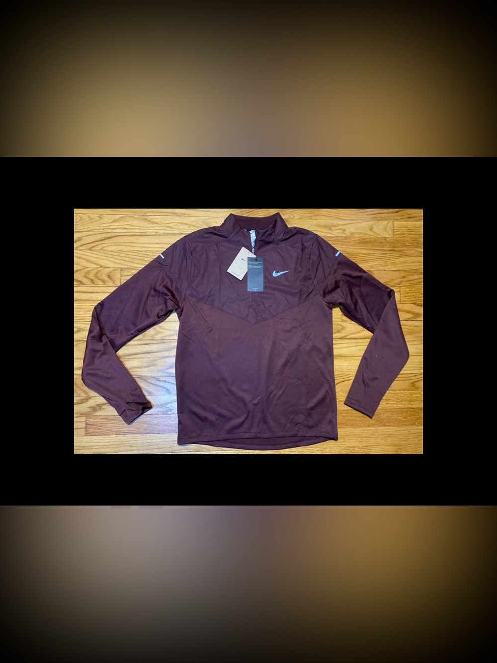 Nike Running Therma-Fit Sphere Element 1/2 Zip Top Burgundy Men's sz M new!